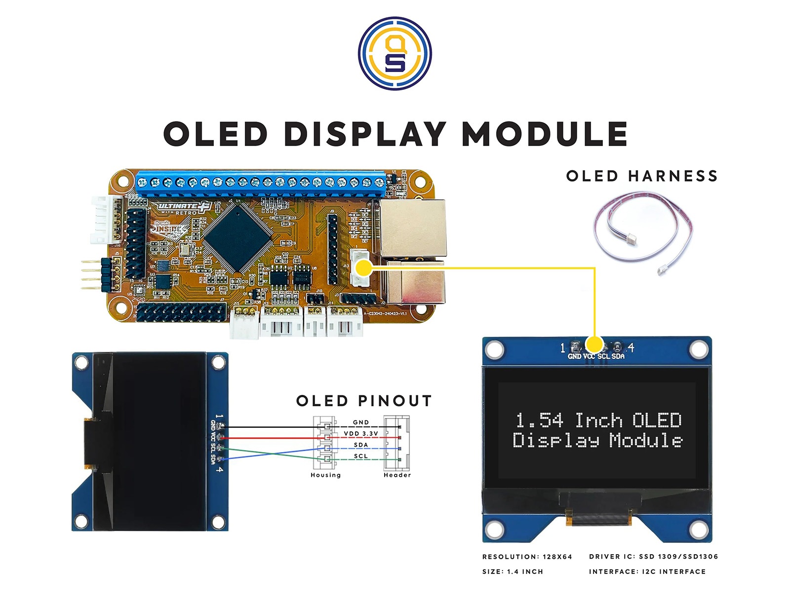 ARCADE SHOCK OLED SCREEN KIT アーケード ショック 有機EL