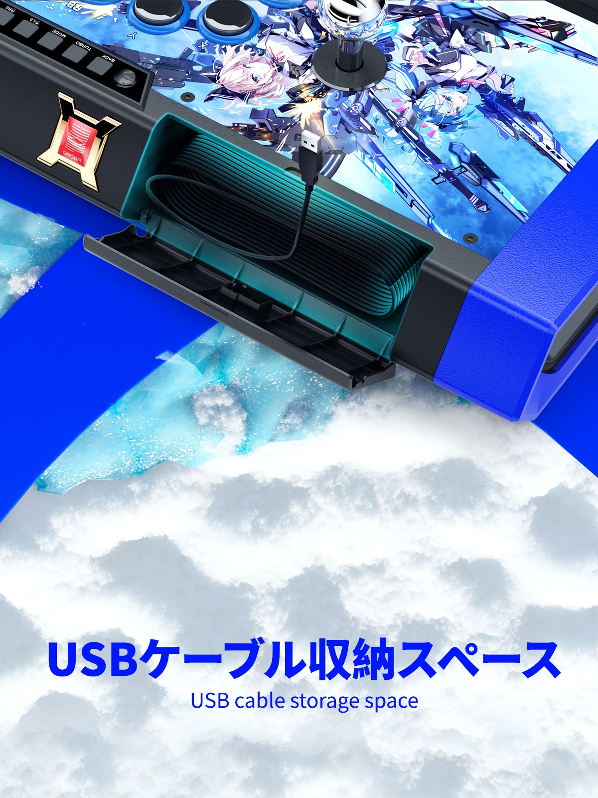 星の翼レバー】 Qanba Q3 Obsidian Arcade Joystick StarWard Edition