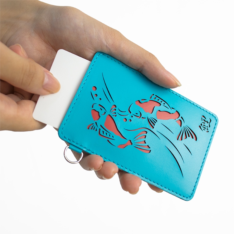 MATSUSAKA LEATHER 切り絵カードケース 松阪レザー レッド MLK011R-Z