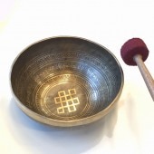 シンギングボウル【φ26cm】【ロータス・蓮の花】【G】【ハンドメイド