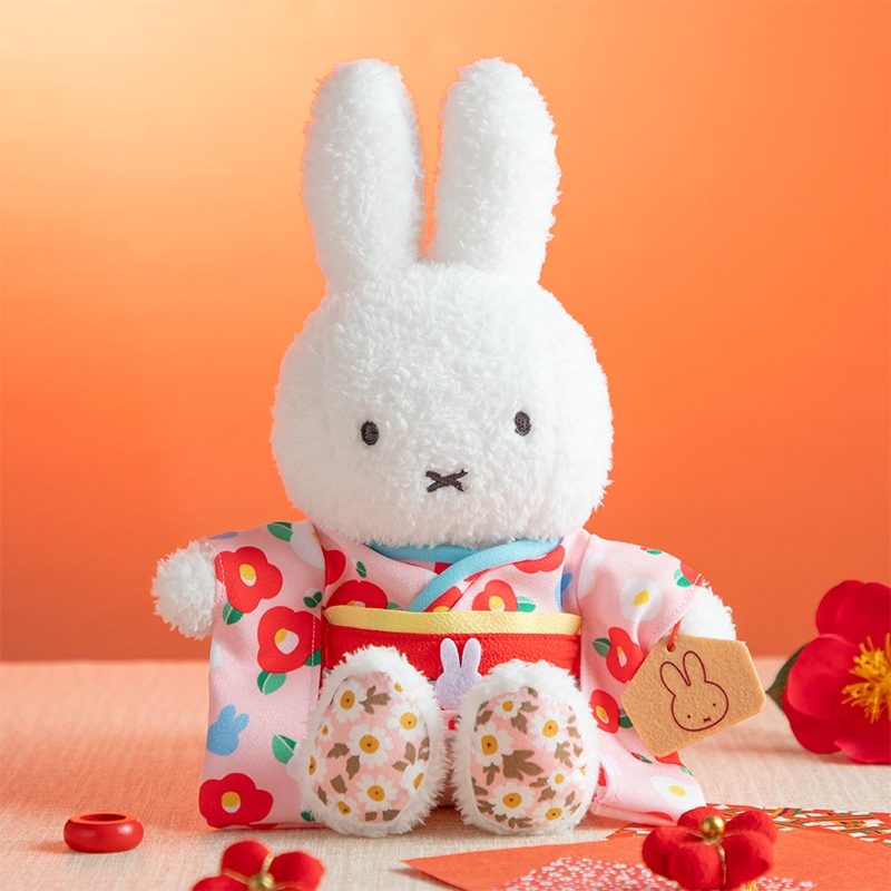 Flower Miffy 着せかえほわほわぬいぐるみ＆着せかえお洋服 振袖べに