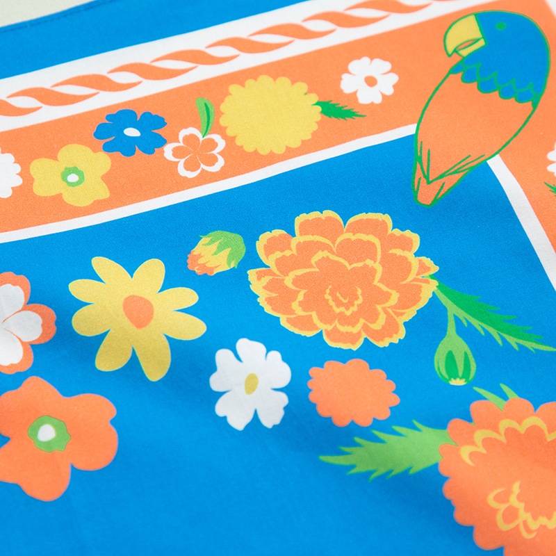 Flower Miffy バンダナハンカチ サボテン スカイブルー アートフラワー