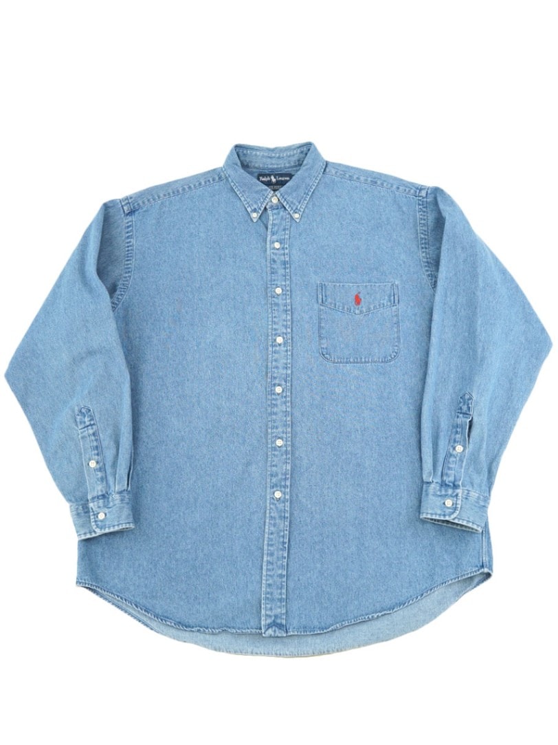 ラルフローレン BIG SHIRT 100%コットン B.D. デニムダンガリーシャツ