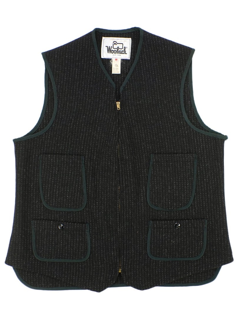 70's～ Woolrich ウールベスト 針刺しシンチバック ブラック 表記(40