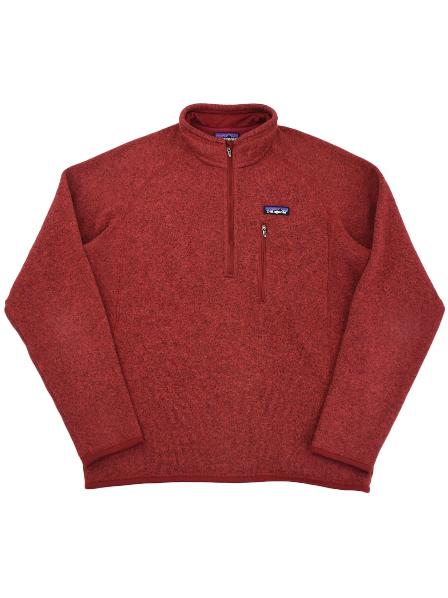 14's パタゴニア ベターセーター1/4ジップネック ワックスレッド 表記
