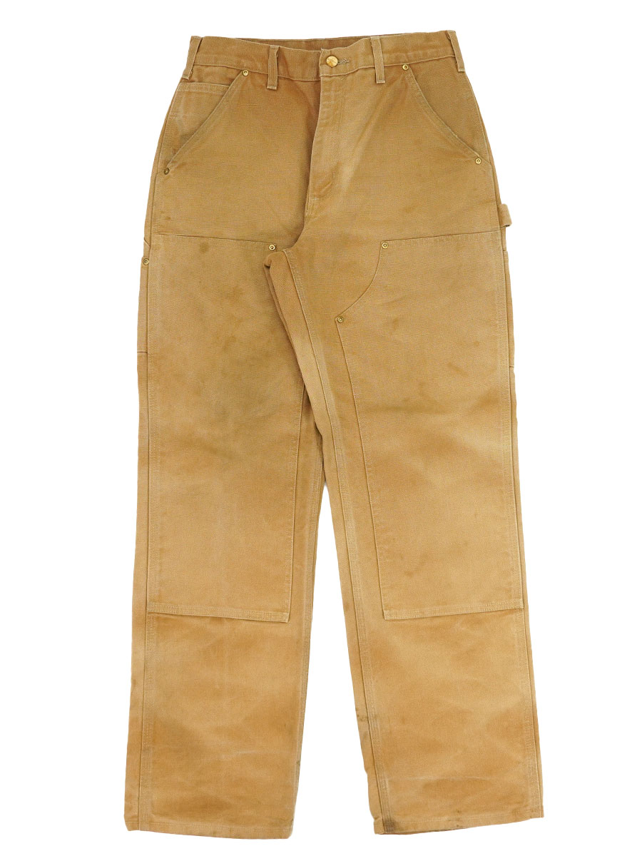 USA製 カーハート ダブルニー ダックペインターパンツ ブラウン 表記