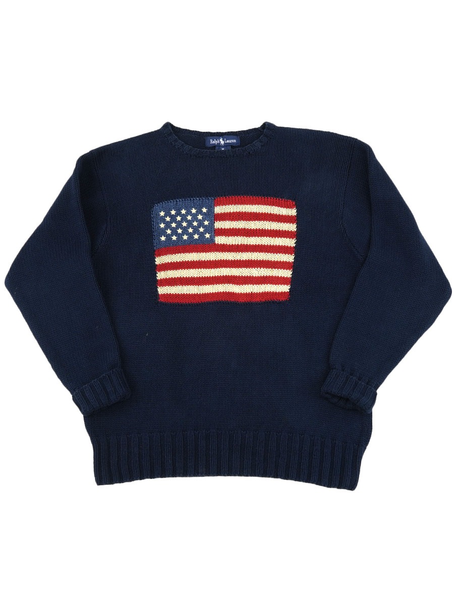 ラルフローレン 星条旗柄 コットンセーター 表記(M) ネイビー | すべて