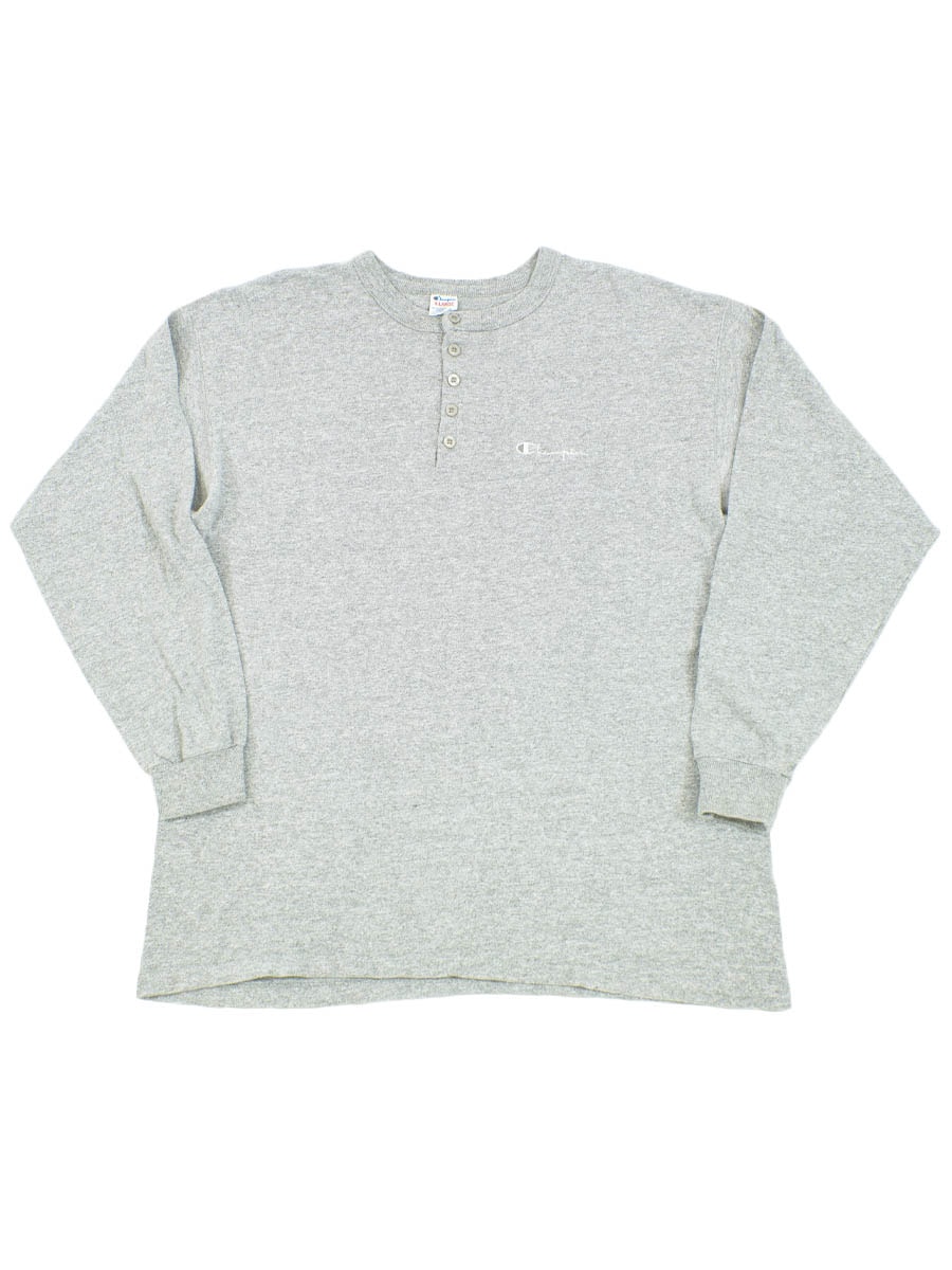 80's トリコタグ チャンピオン ヘンリーネック ロングスリーブ 霜降りT