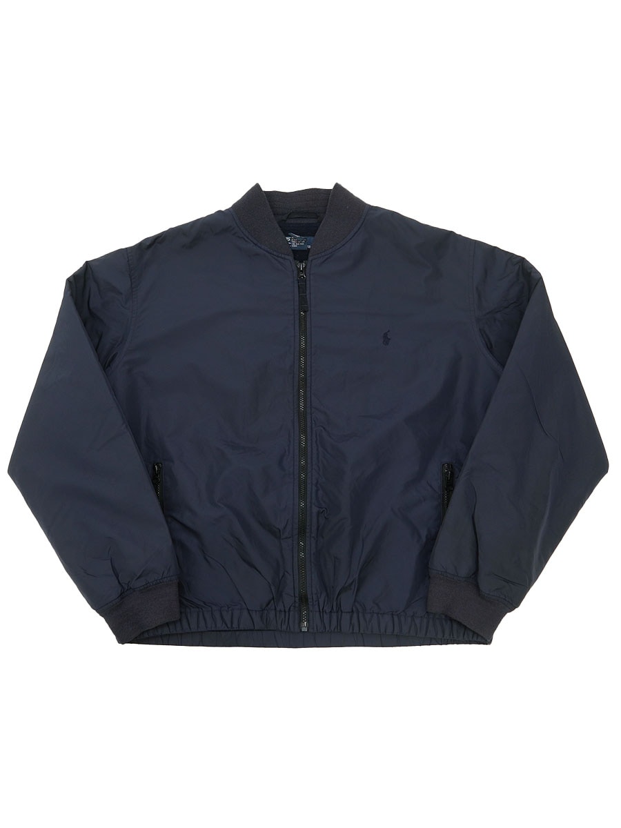 ラルフローレン 裏フリース フルジップ ナイロンジャケット ネイビー