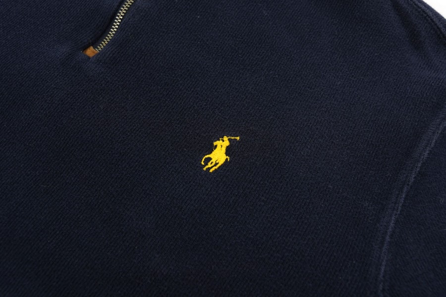 ラルフローレン ハーフジップ ドライバーズニット 100%コットン 表記(L