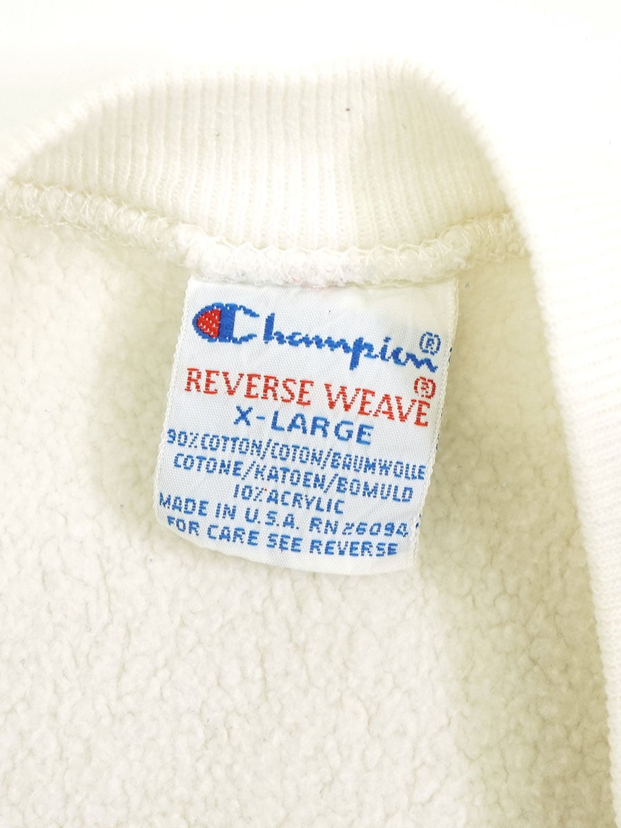 90'S CHAMPION REVERSE WEAVE ''OHIO STATE'' OLD ENGLISH WHITE (SIZE
