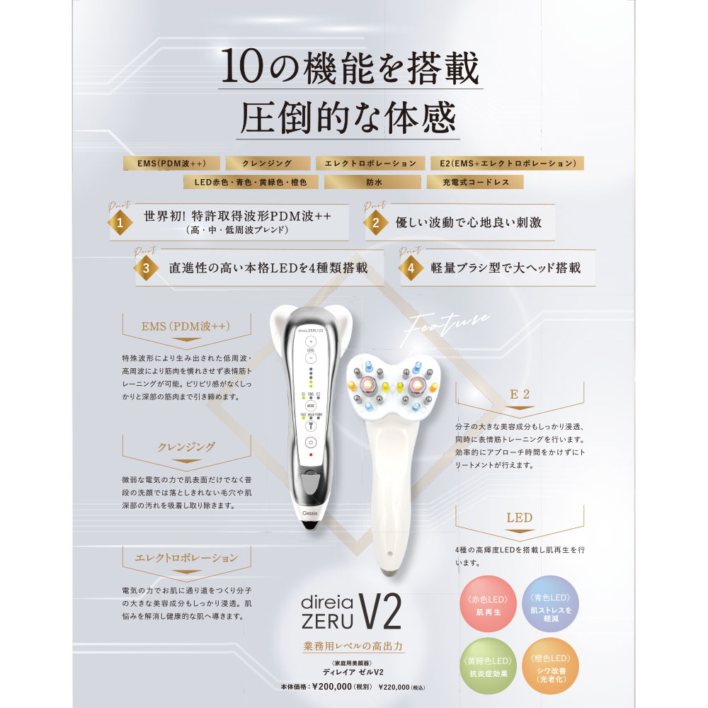 direia ZERU V2(ディレイア ゼル) EMS美顔器の通販｜美セラ