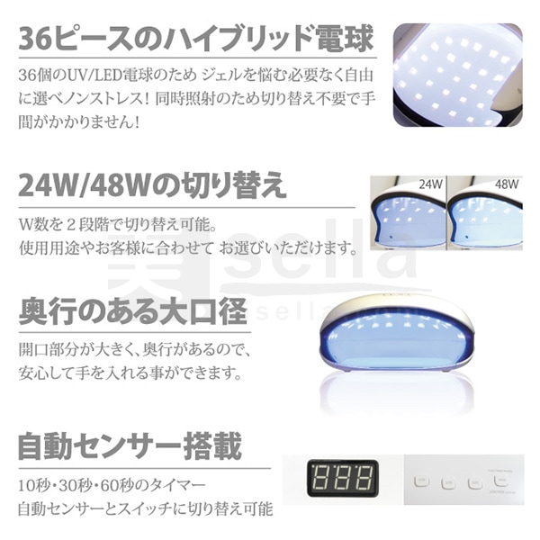 SHAREYDVA ジェルネイルライト UV LED LUNAの通販｜美セラ