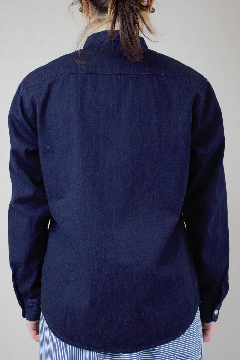 BlueTrick】 レディーススタンドカラーシャツ デニム | シャツ