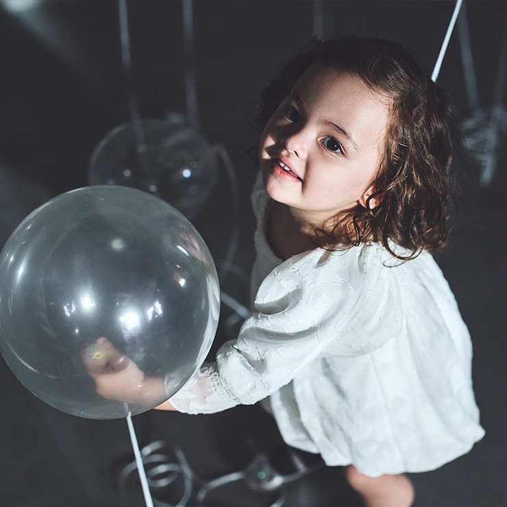 MARLMARL (マールマール) ポンパドール ロンパース / リーフホワイト