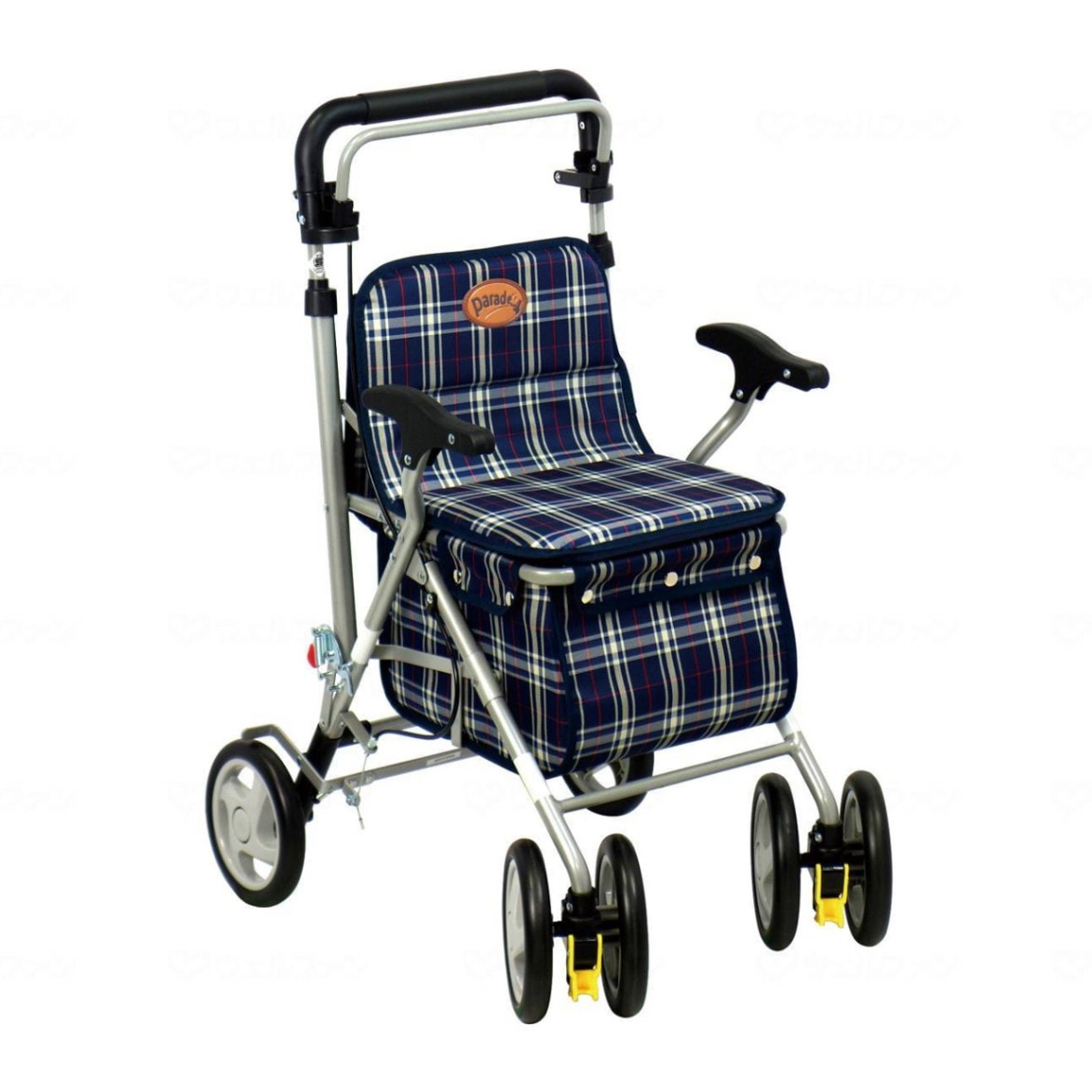 パレード 花柄紺 ｜ シルバーカー・歩行器,シルバーカー(手押し車