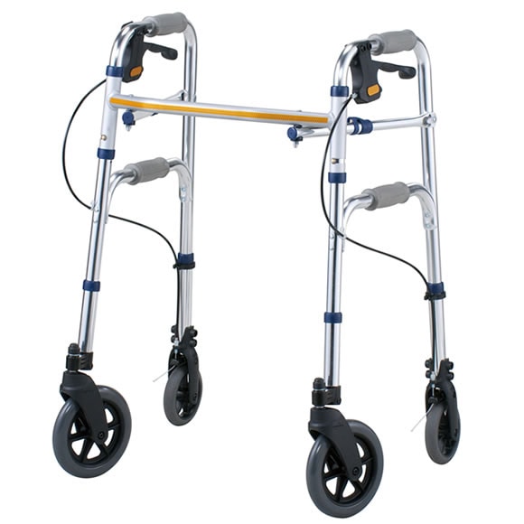 室内・屋外兼用】セーフティーアーム Vタイプウォーカー 4輪キャスター