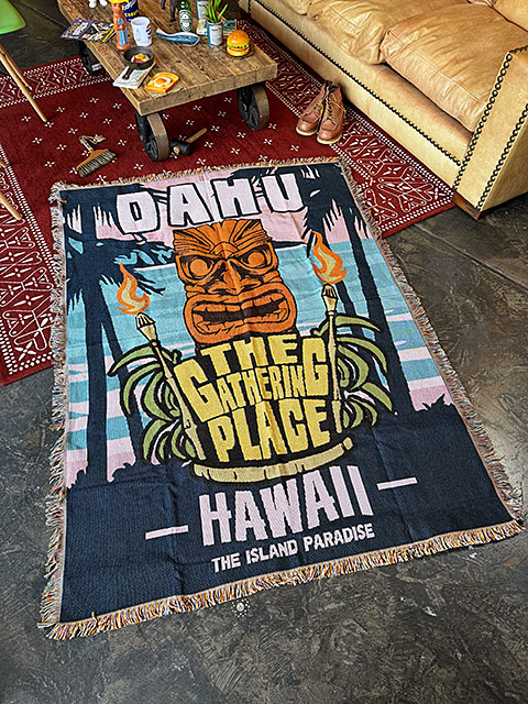 アメリカン ラグマット （ハワイアンティキ） コットン製 フリンジ