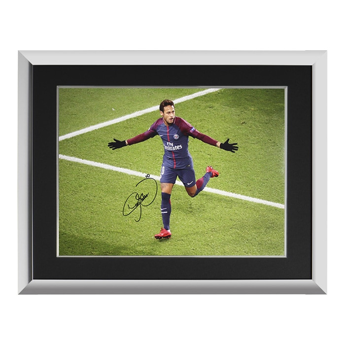 ネイマール 直筆サインフォト額装 パリ・サンジェルマンFC UEFA