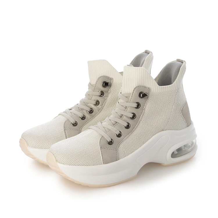 スニーカー 手を使わずに履ける 撥水 スリップインシューズ 6cmヒール