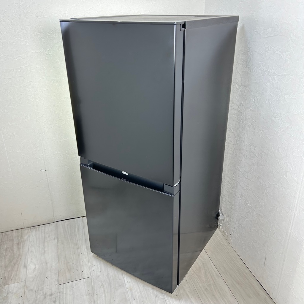 中古 121L 2ドア冷蔵庫 ハイアール JR-NF121NJ 2022年製 ブラック