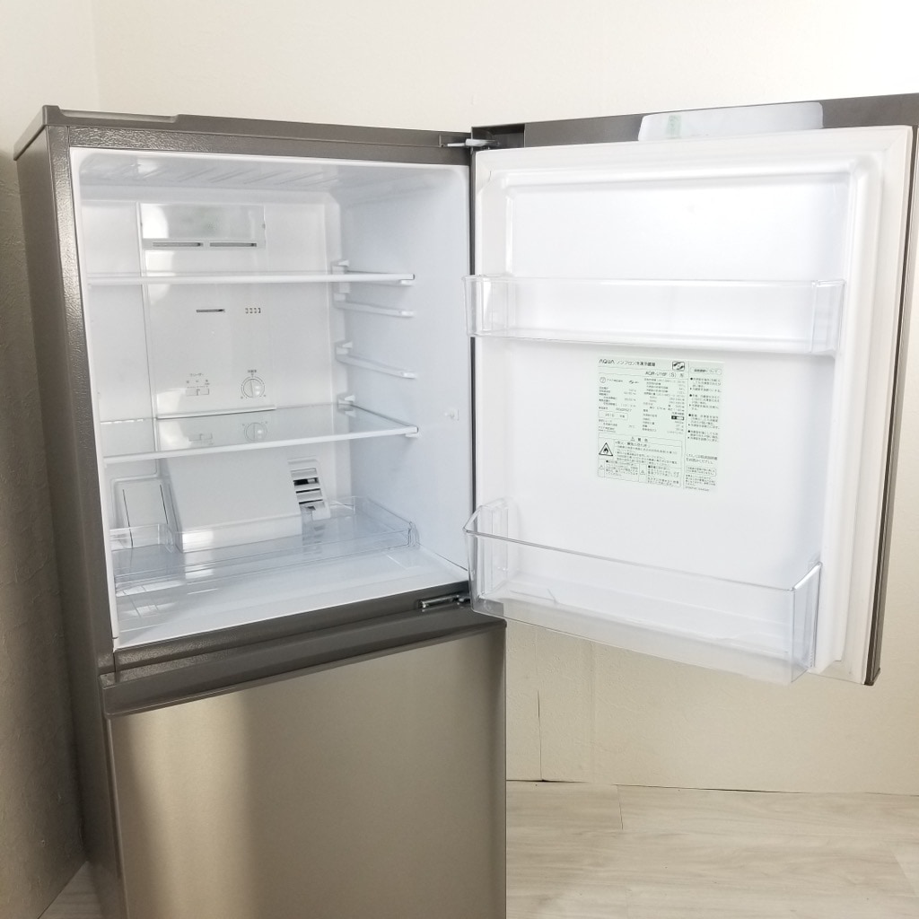 中古 2ドア冷蔵庫 AQUA 157L ハイアールアクア 2016年～2017年製造