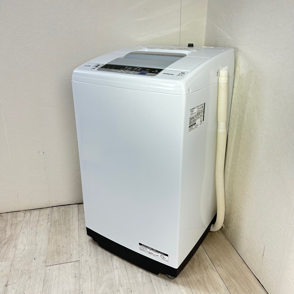 中古 全自動洗濯機 送風乾燥 7.0kg 白い約束 日立 ピュアホワイト NW