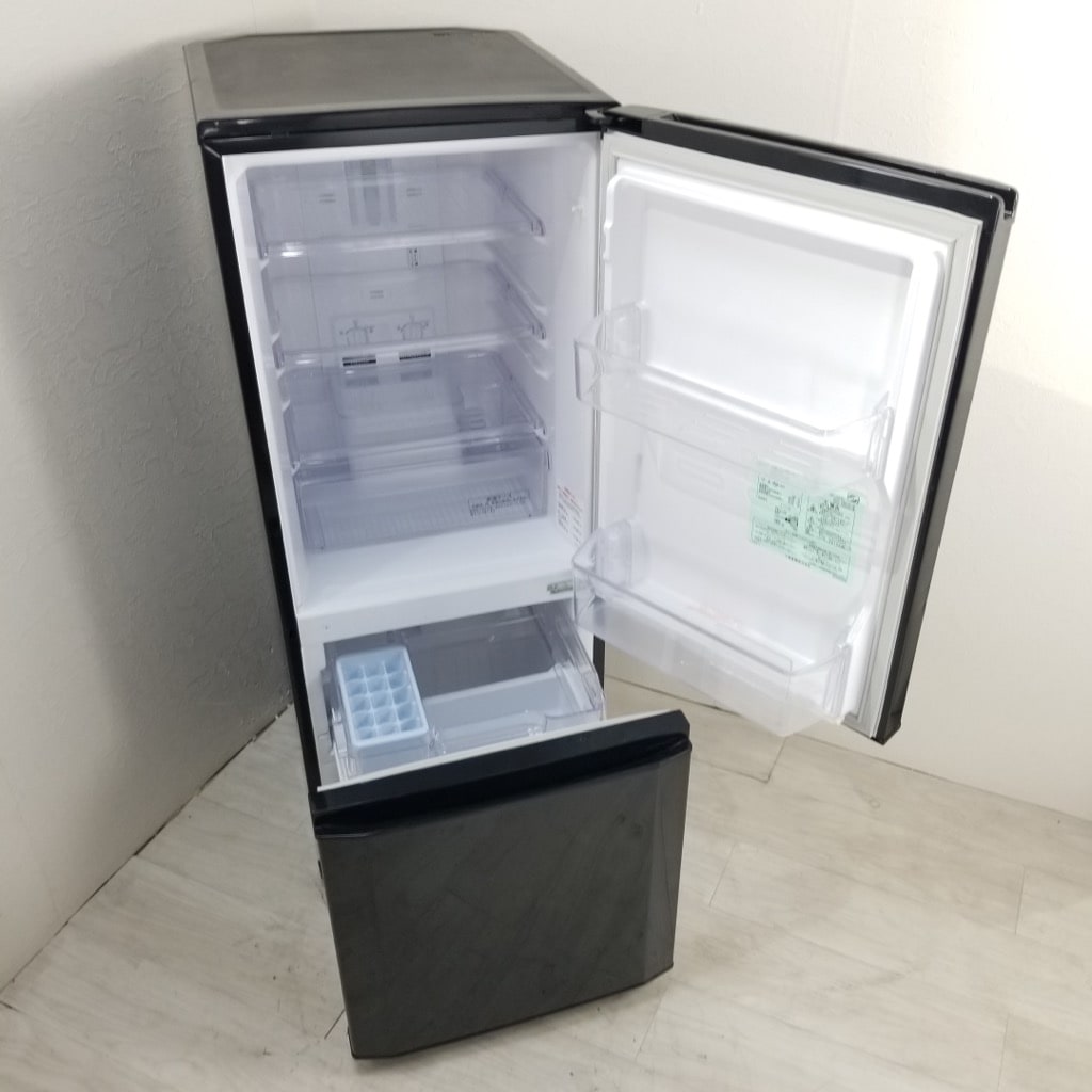 中古 146L 2ドア冷蔵庫 三菱電機 MR-P15X-B 2013年製 ブラック 自動