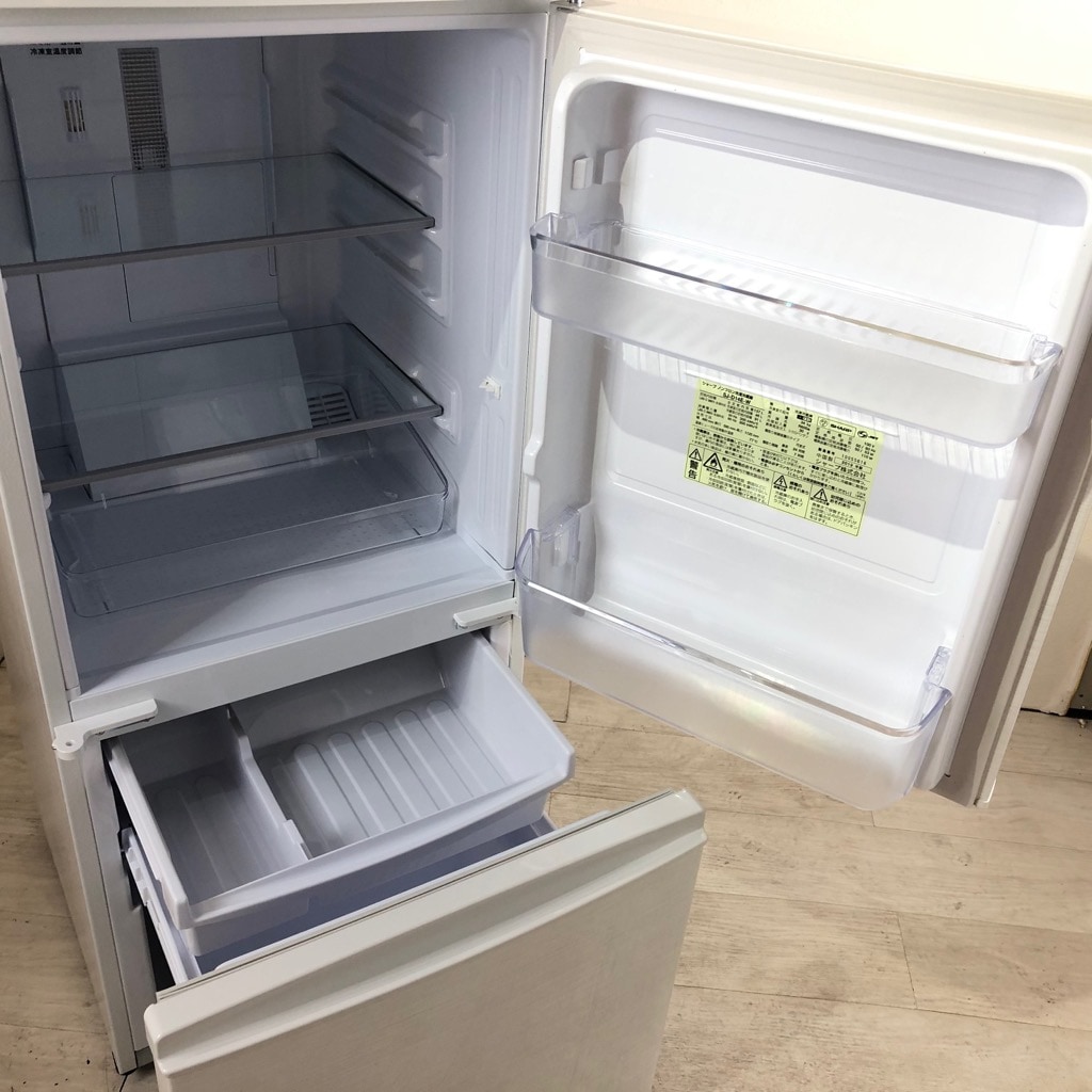 中古 137L つけかえどっちもドア 2ドア冷蔵庫 シャープ 2018年～2019年