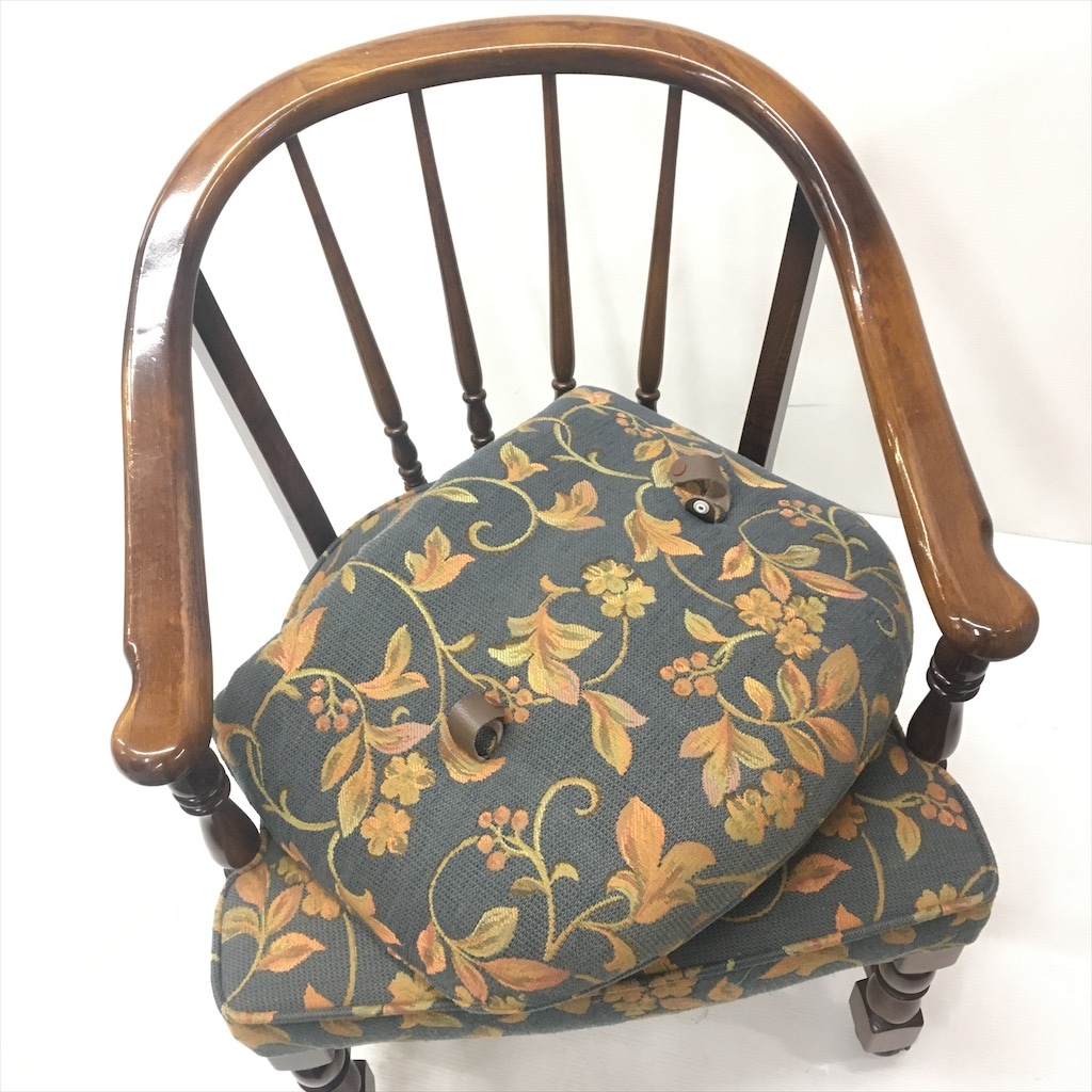 中古 karimoku カリモク コロニアル キャスター付チェア ヴィンテージ