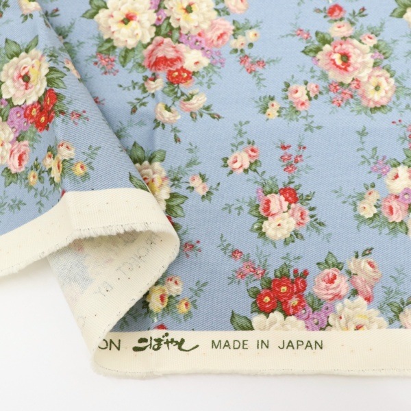 生地 ツイルプリント フラワー柄 【50cmカットクロス】GH4326 | 手芸