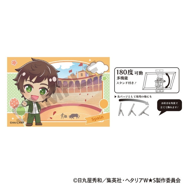 ヘタリア World☆Stars アート缶バッジ＿スペイン/食べ歩きグルメ