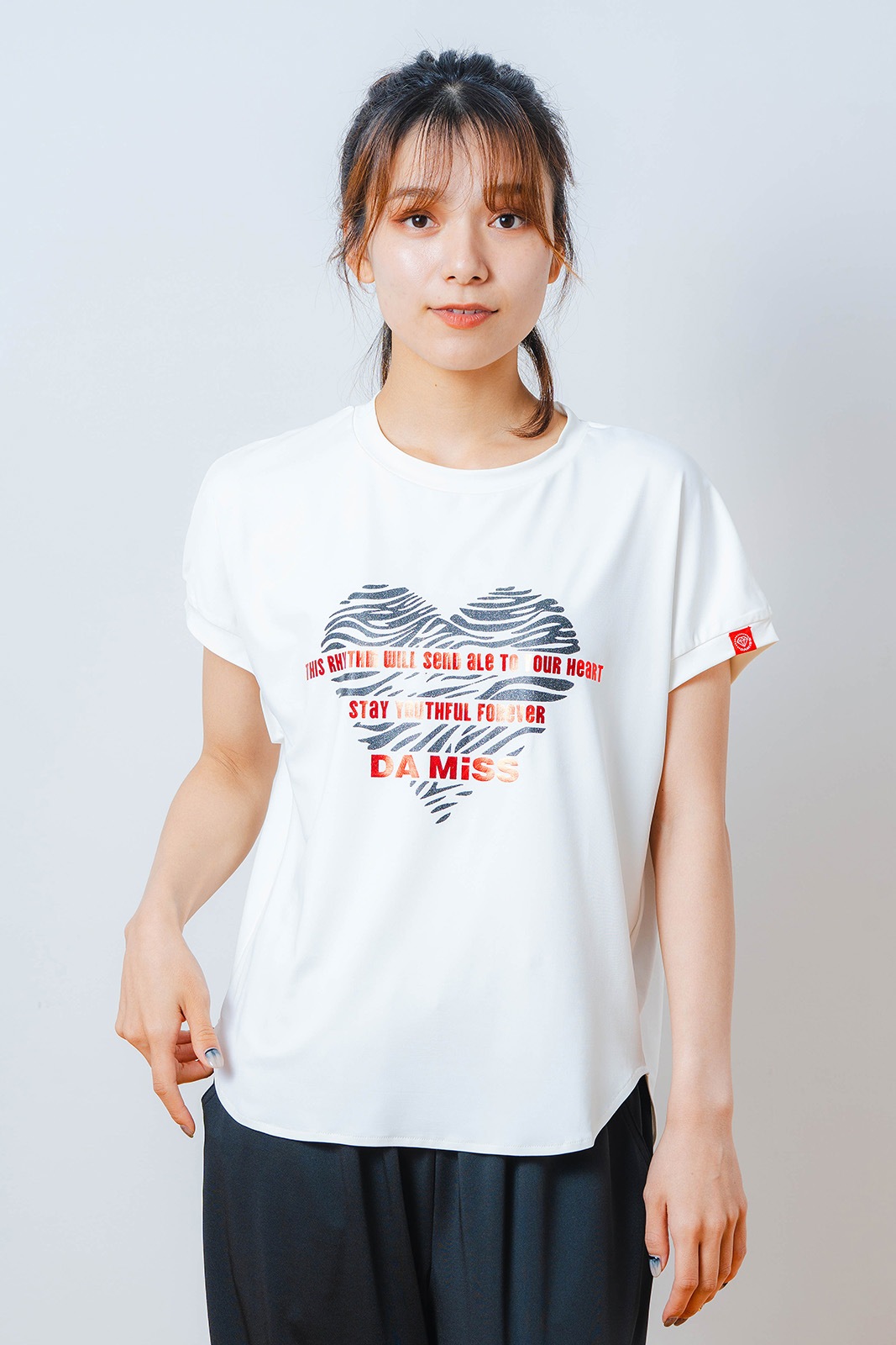 ハートゼブラ Tシャツ ホワイト 1534-1615 | D SHOP 着心地のいい高