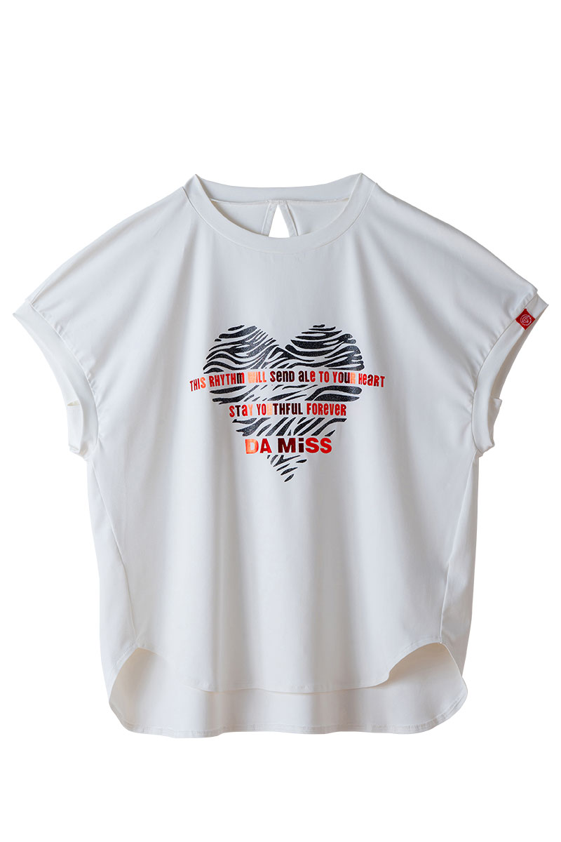 ハートゼブラ Tシャツ ホワイト 1534-1615 | D SHOP 着心地のいい高