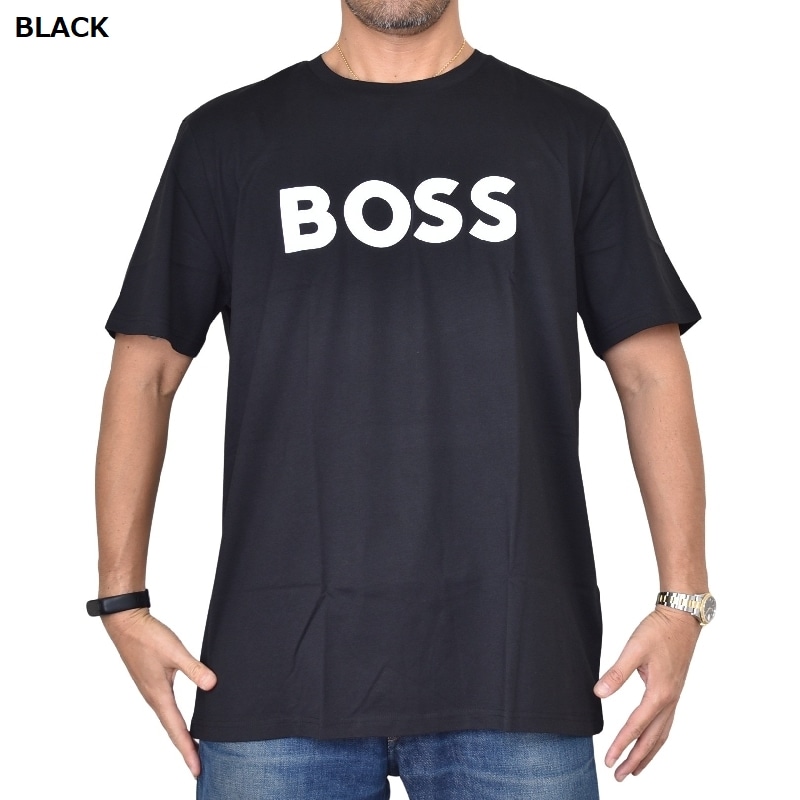 大きいサイズ メンズ BOSS ボス クルーネック 半袖Tシャツ フロント