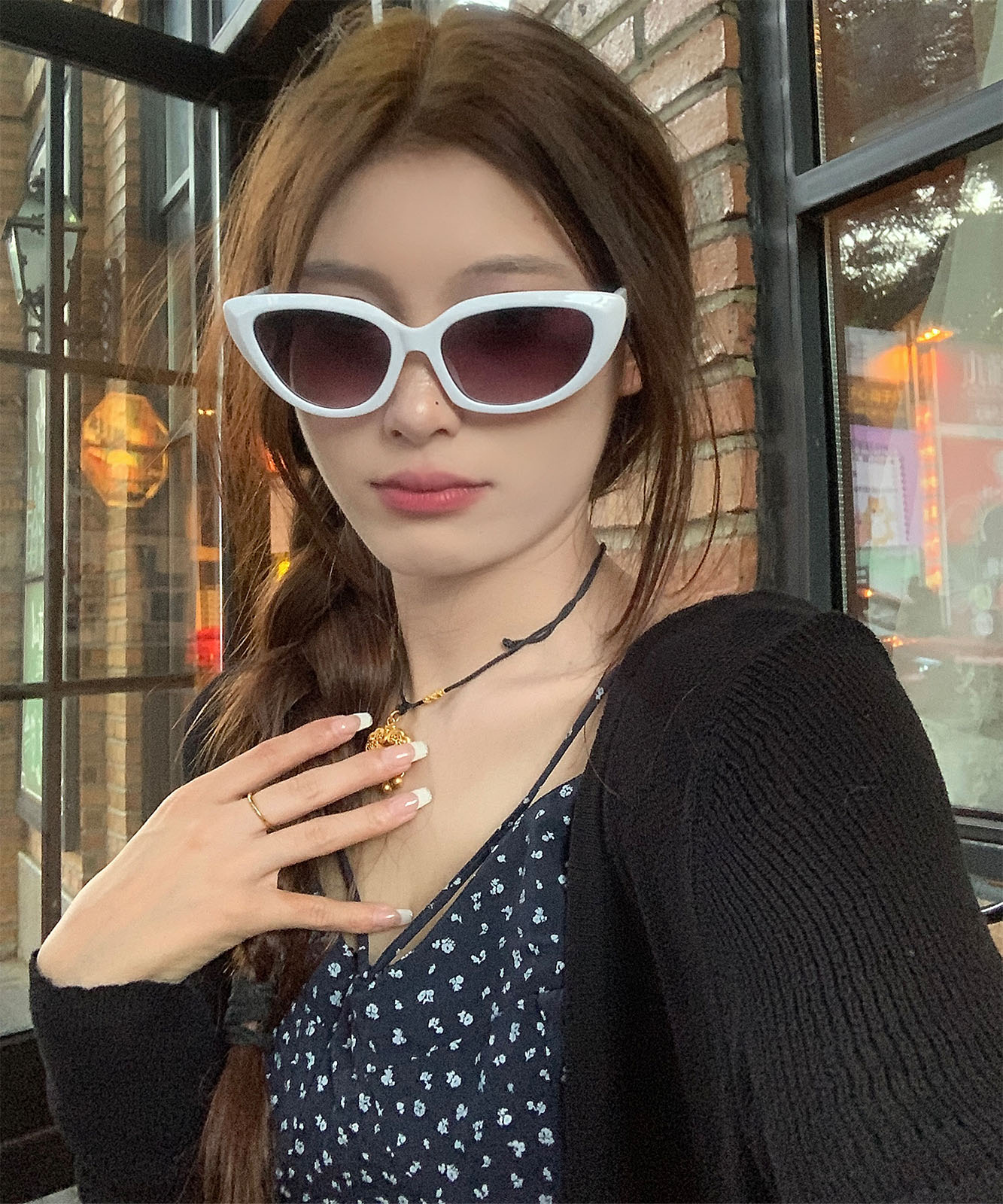 DEVICE select オーバル キャットアイ カラーレンズ サングラス Y2K TC001F