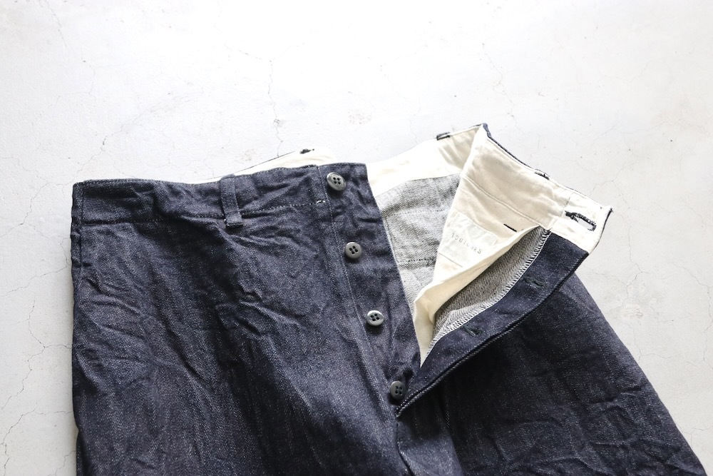WOMEN'S】TOUJOURS（トゥジュー）“Back String Waist Overalls - 14OZ