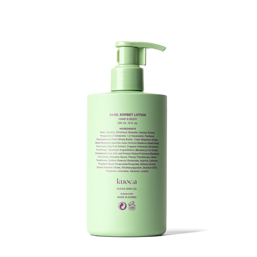 BASIL SORBET HAND&BODY LOTION／kuoca（ハンド＆ボディクリーム