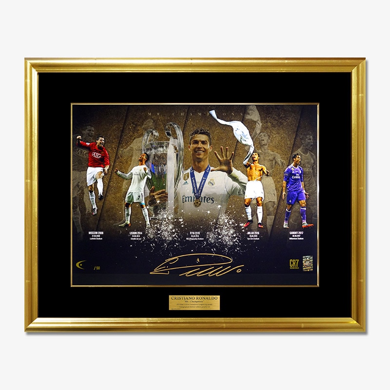 世界限定50枚] ロナウド直筆サイン入りグラフィックアート 