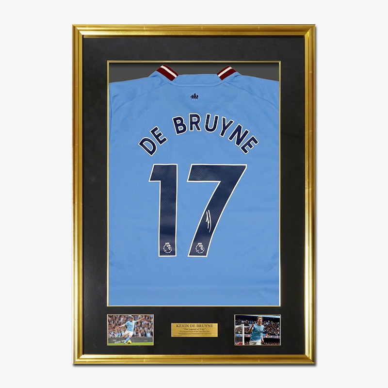 デ・ブライネ直筆サイン入りマンチェスターシティ22/23ホーム
