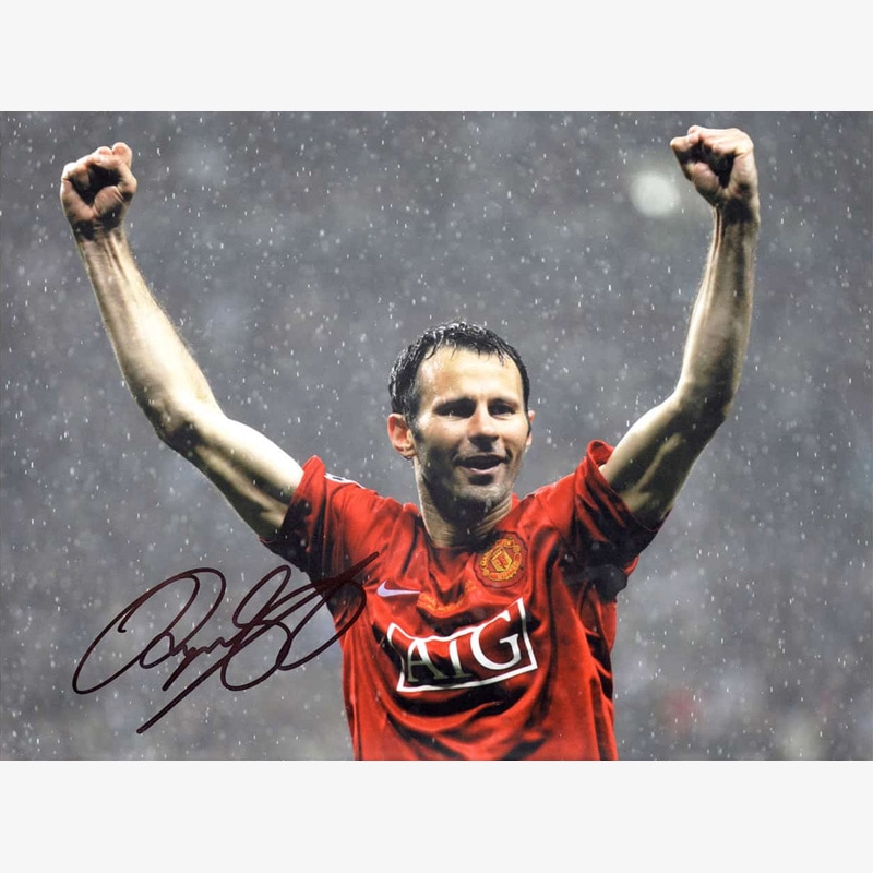 ギグス直筆サイン入りマンチェスターU 07/08フォト | THE DUGOUT