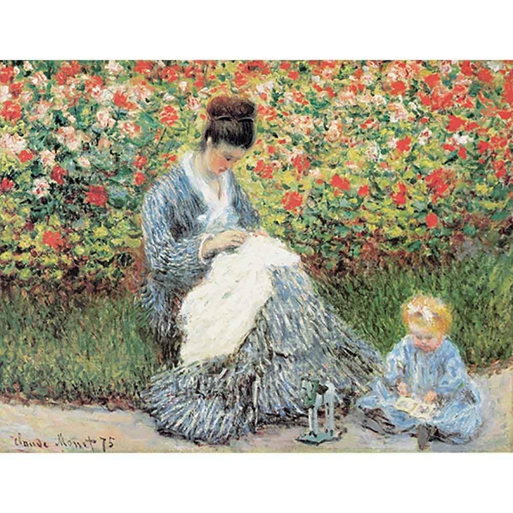 カミーユモネと子 【6号】 クロード・モネ 【 額縁が選べる 額入り