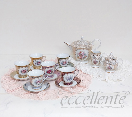 イタリア製クリーマー＆シュガーポットセット Gold｜CL-CRSB280G