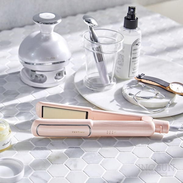 フェスティノ ストレートヘアアイロン 24mm ピンク アレンジストレート