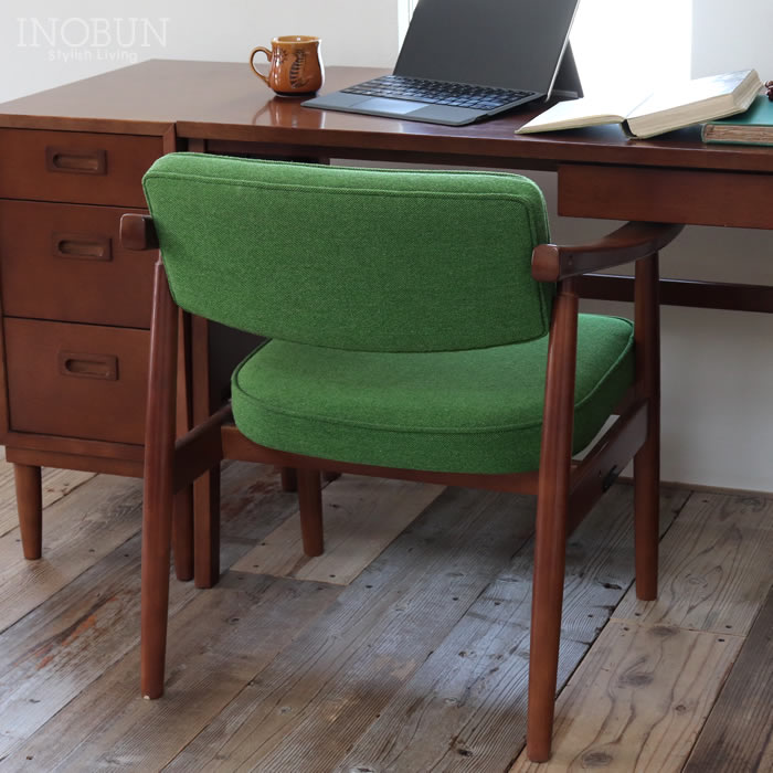 カリモク60 Dチェア タープグリーン ウォールナット 【店舗取扱有】