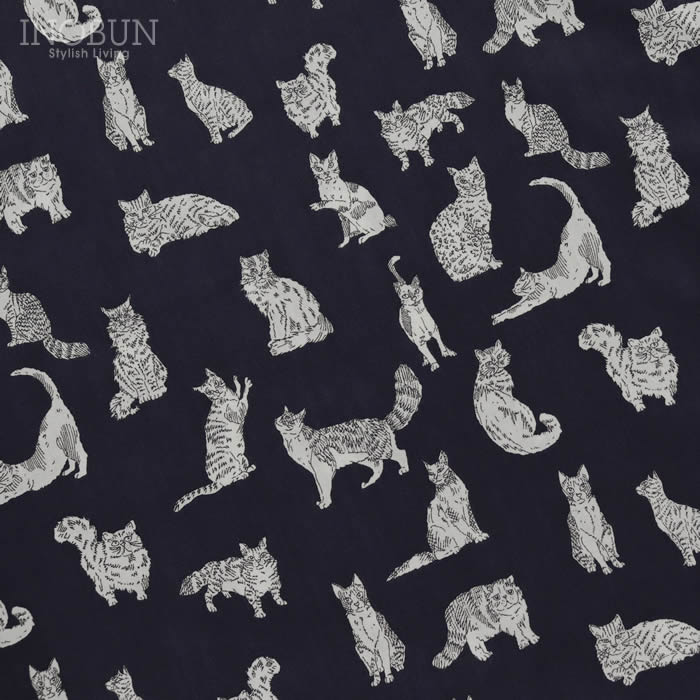 Parkes リバティ バンドカラービッグシャツ Meow/VE ミャオウ ネイビー