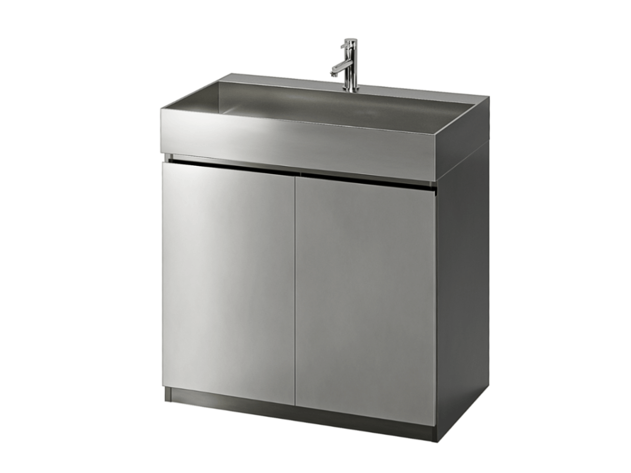 洗面台スタンディングタイプW750×D450×H800（ステンレスボウル+木製