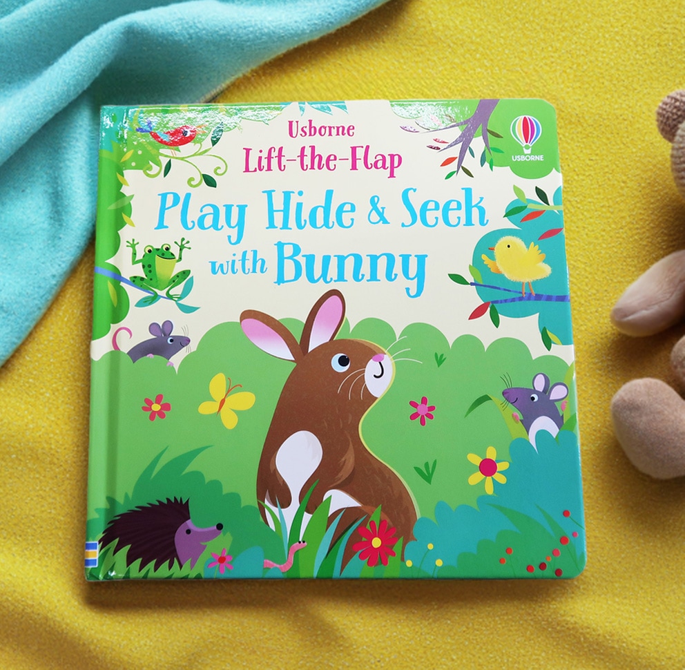 めくりしかけ絵本 Play Hide and Seek with Bunny ボードブック
