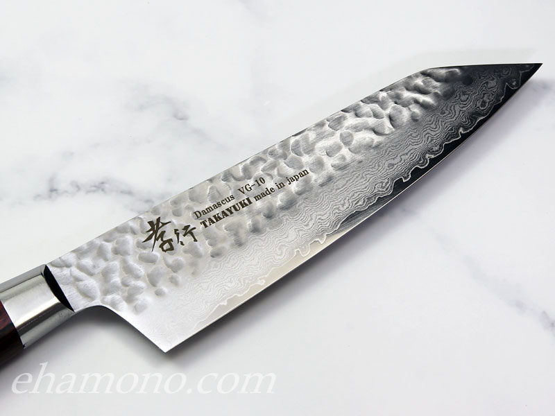 V金10号 ダマスカス33層鎚目剣型三徳160・冷凍包丁セット