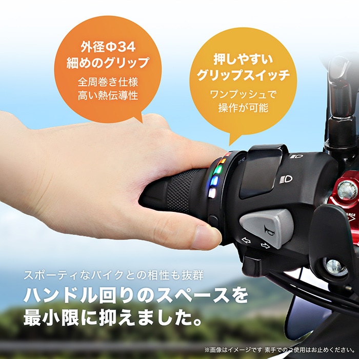 Ninja250 EX250P JBK Ninja400 EX400G EBL グリップヒーターSP